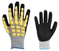 Luva de Proteção Contra Impacto e Corte Volk Impacto Cut  Preta/Cinza CA 38654