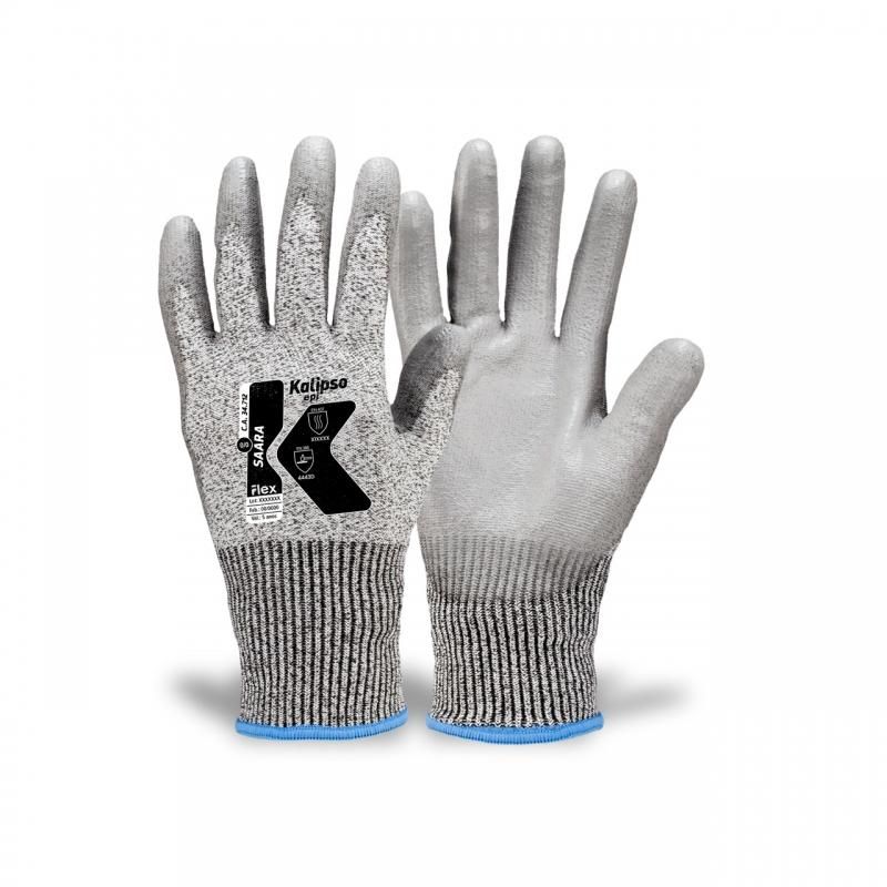 Luva de Segurança Anti-Corte Kalipso Saara Cinza CA 34712