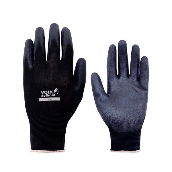 Luva Multitato com Palma PU Tátil Volk Black Preta CA 30916