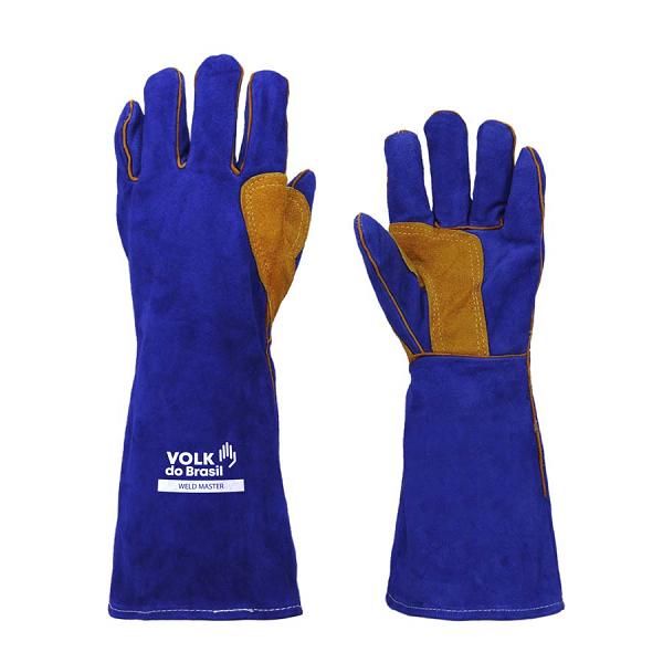 Luva de Soldador Volk Weld Master 41cm Azul com Laranja Tam EG CA 19894 - 10.75.024.31