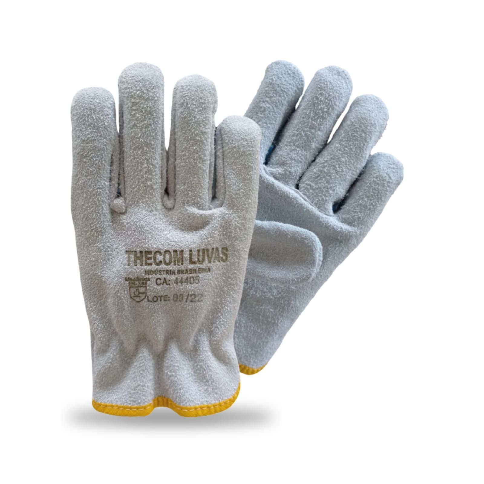 Luva de Raspa com Reforço Cano 7cm Modelo Petroleira Thecom LPR-001 CA 44405