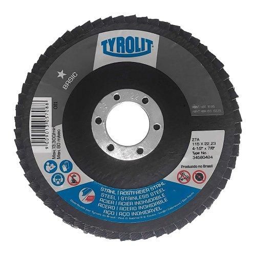 Disco Flap Tyrolit Basic 4.1/2 Pol. 114 X 22mm Grão 40 - 34580492