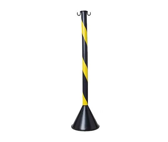 Pedestal de Sinalização Zebrado 95 Cm Preto e Amarelo Kteli