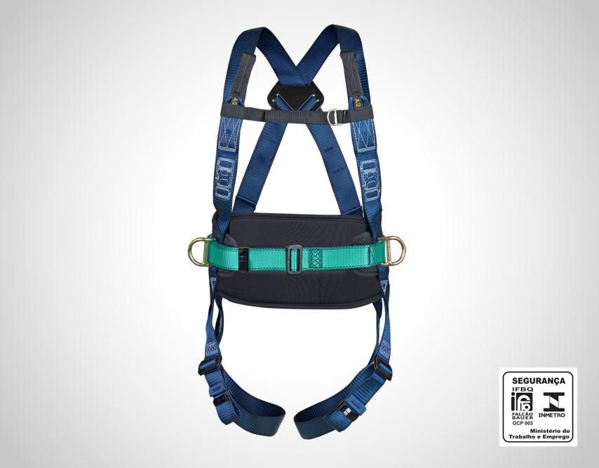 Cinturão Paraquedista Hércules HL01202CAST 3 Pontos de Conexão com Faixa Lombar CA 36644