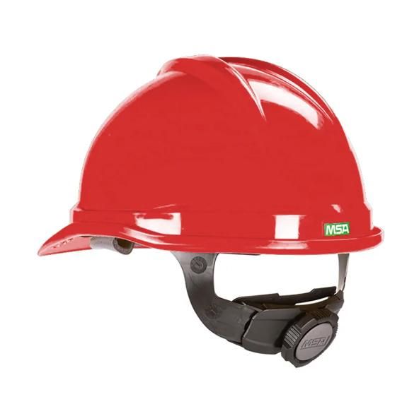 Capacete MSA V-Gard Classe B com Suspensão Push Key e Jugular CA 498