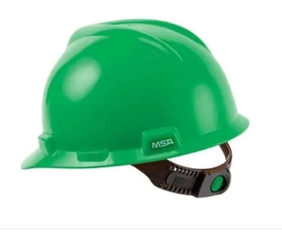 Capacete MSA V-Gard Classe B com Suspensão Push Key e Jugular CA 498