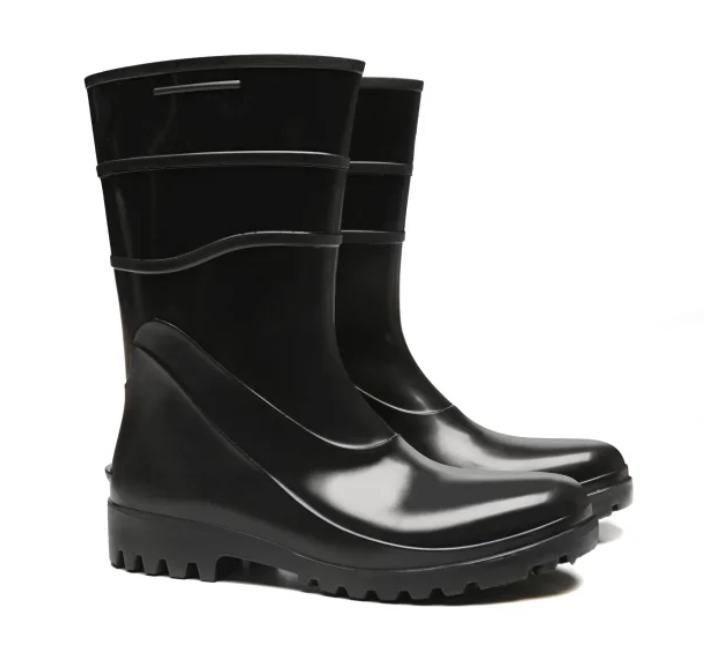 Bota de PVC Cano Médio Preto Sem Forro Bracol CA 37456 - 82BPC600SF