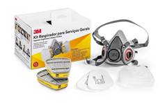 Kit Completo 3M Máscara 6200 Com Cartucho 6003 e Filtro 5N11 CA 4115 - HB004643753