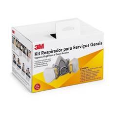 Kit Completo 3M Máscara 6200 Com Cartucho 6003 e Filtro 5N11 CA 4115 - HB004643753
