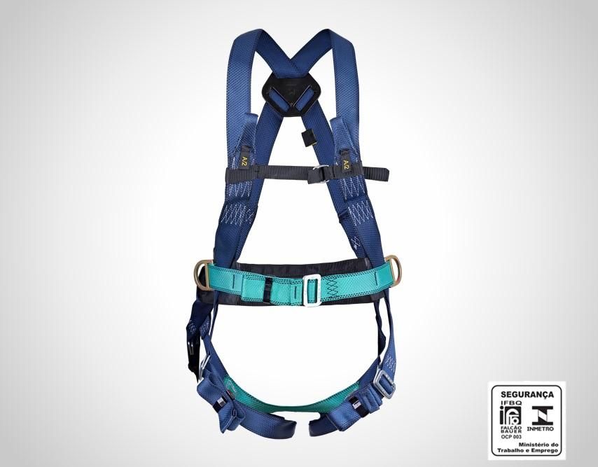 Cinturão Paraquedista Hércules HL00903ARG 3 Pontos de Conexão com Faixa Lombar CA 44969