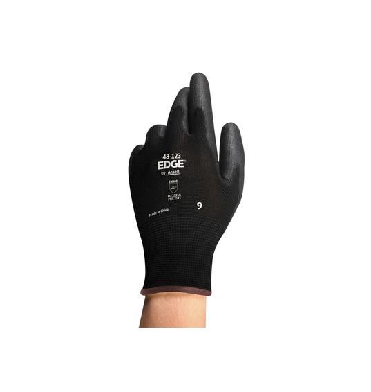 Luva Multitato com Palma PU Tátil Ansell Edge 48-123 Preta CA 45830