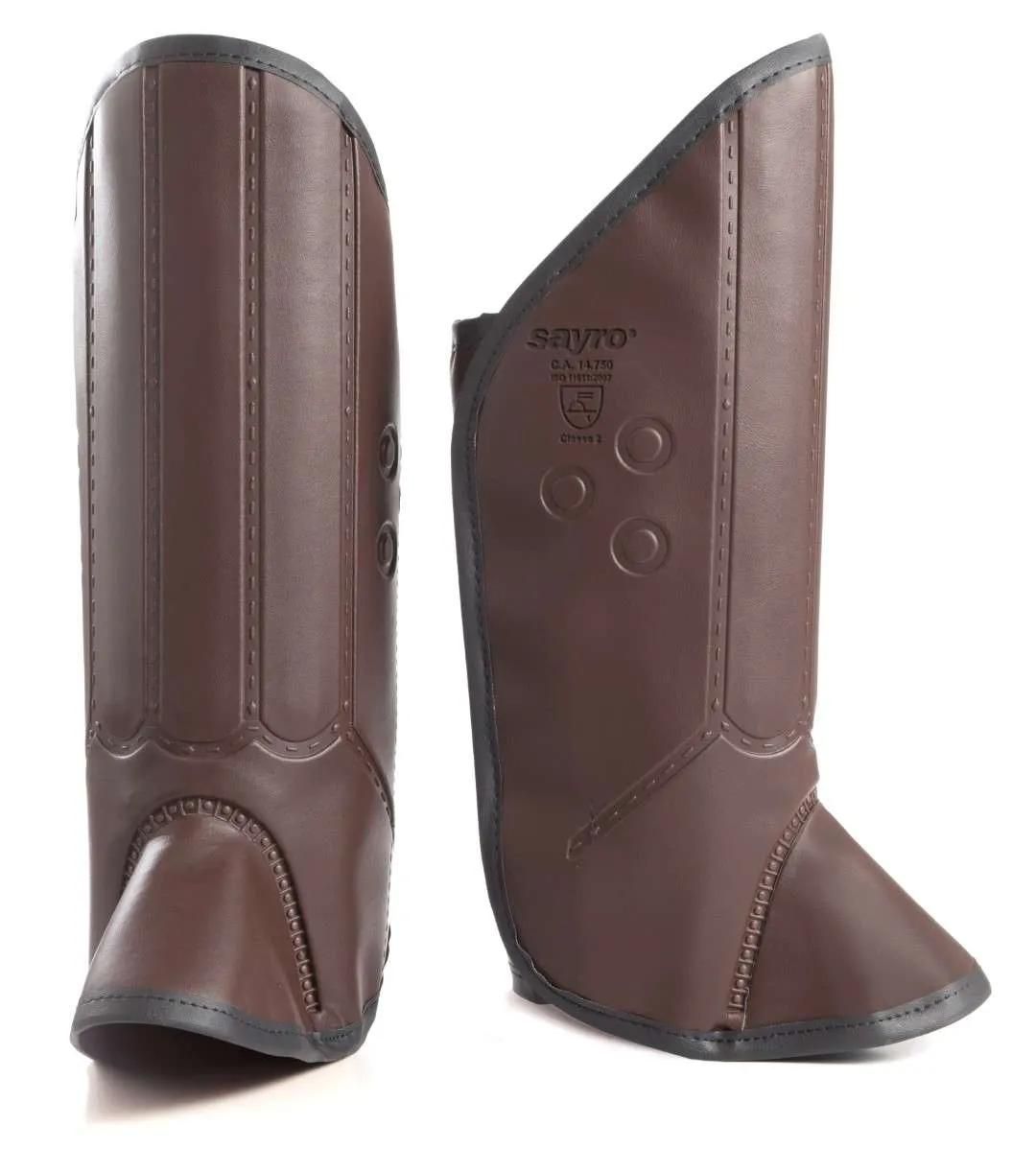 Perneira de Bidim Marrom com 3 Talas PVC Fechamento Velcro Sayro SRO 250 CA 14750