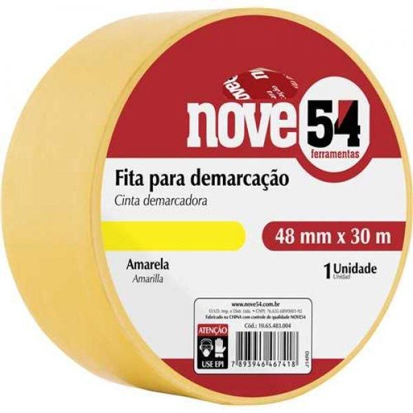 Fita Adesiva Para Demarcação de Piso 48 mm x 30 mt Nove54