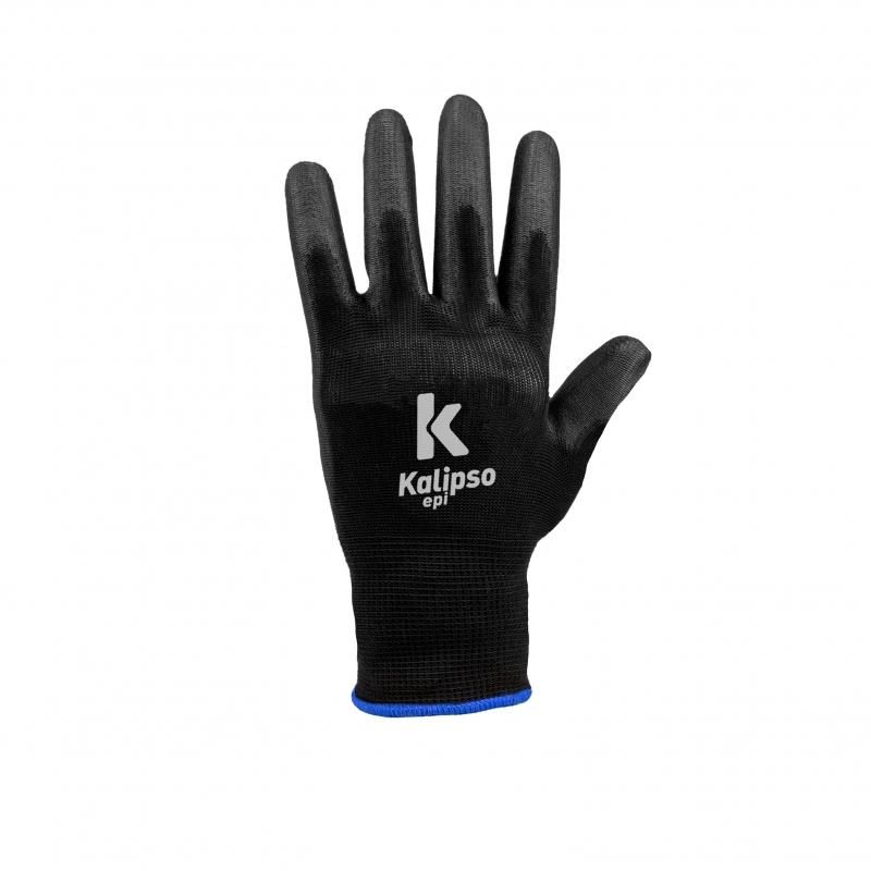 Luva Multitato com Palma PU Tátil Kalipso Preta CA 15272