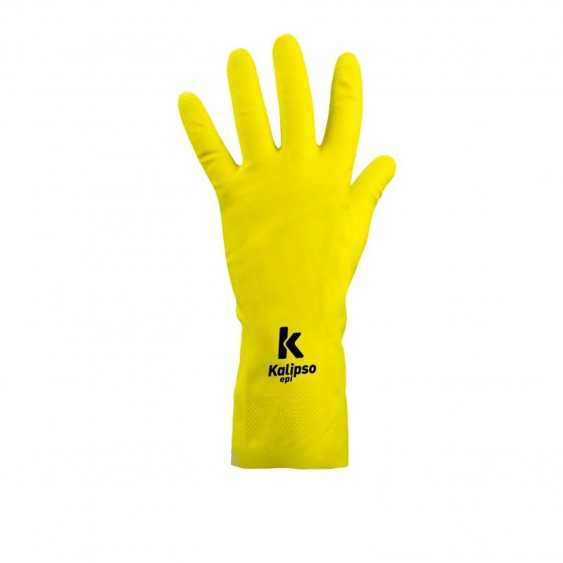 Luva de Segurança em Látex Forro Verniz Silver Amarela Kalipso Super Silver CA 32728