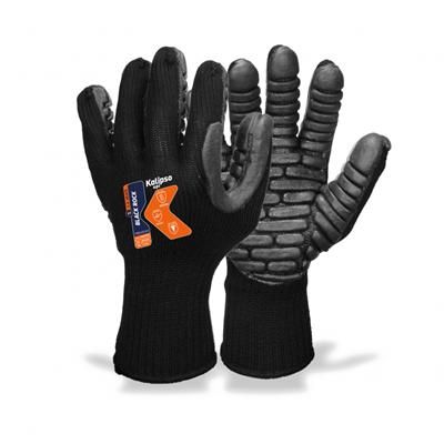 Luva de Proteção Antivibração Preta Kalipso Black Rock CA 49679