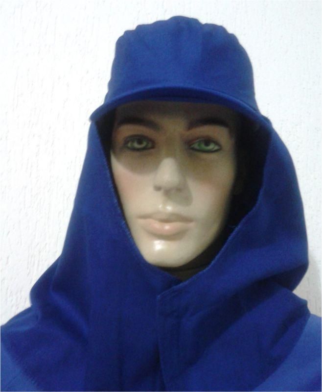 Boné Árabe em Brim Com Aba Cor Azul Fechamento Velcro Americaseg CA 31442