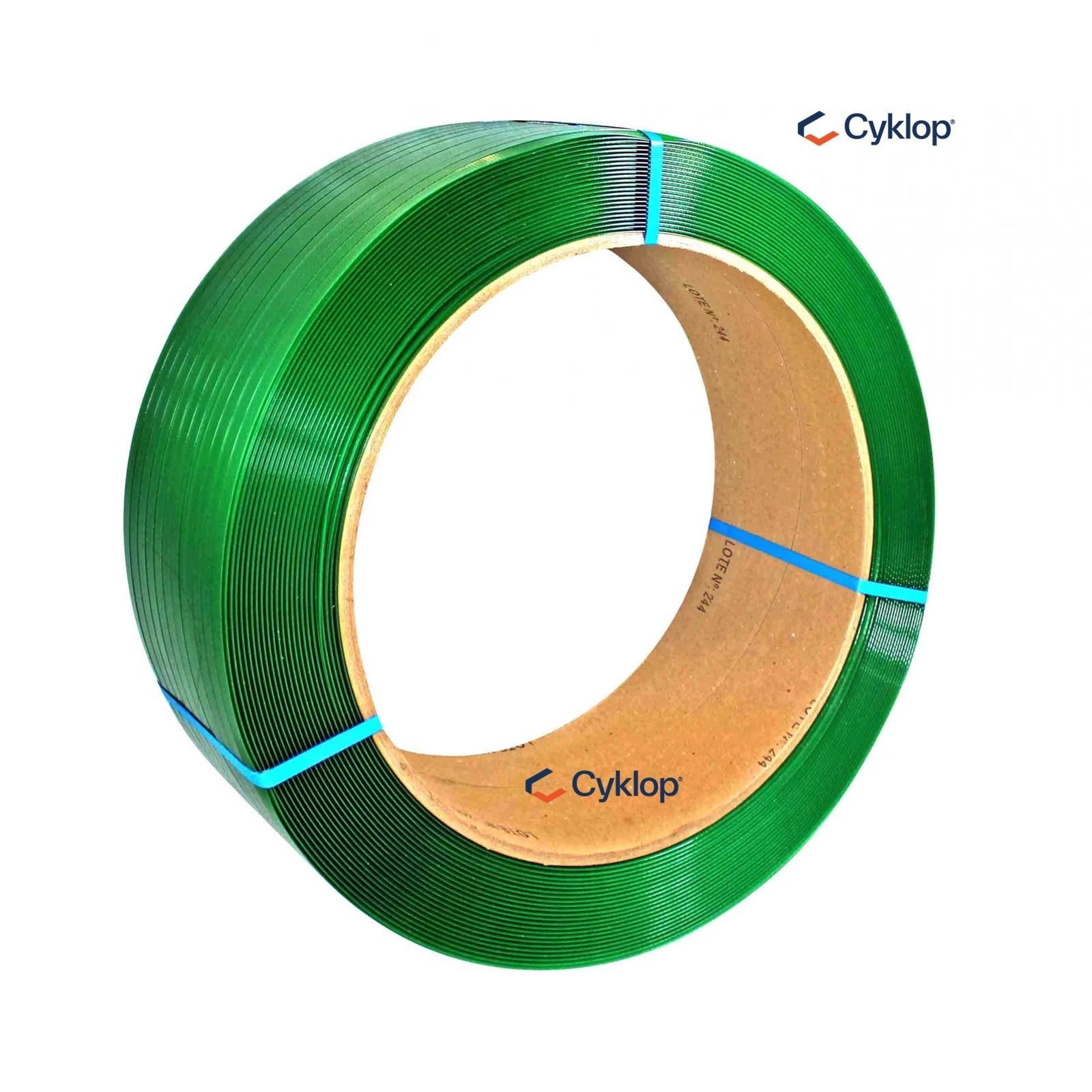 Fita Plástica PET Virgem de Arquear 16 mm x 1.0 mm Rolo 1000 metros Cyklop - 62.1216.200.00